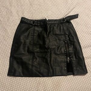 Free people leather skirt